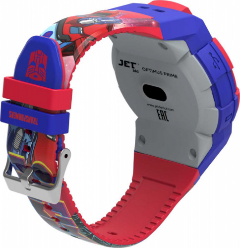 Смарт-часы Jet Kid Optimus Prime 45мм 1.44" TFT синий/красный фото 4