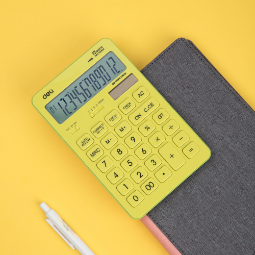 Калькулятор настольный Deli Touch EM01551 желтый 12-разр. фото 2