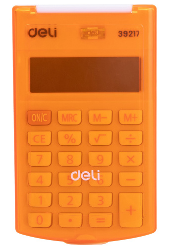 Калькулятор карманный Deli E39217/OR оранжевый 8-разр. фото 7