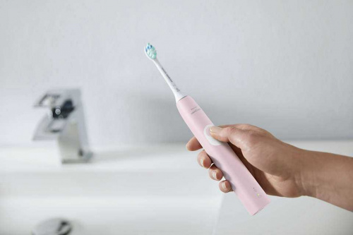 Зубная щетка электрическая Philips Sonicare ProtectiveClean HX6806/04 розовый/белый фото 4