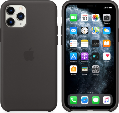 Чехол (клип-кейс) Apple для Apple iPhone 11 Pro Silicone Case черный (MWYN2ZM/A) фото 4