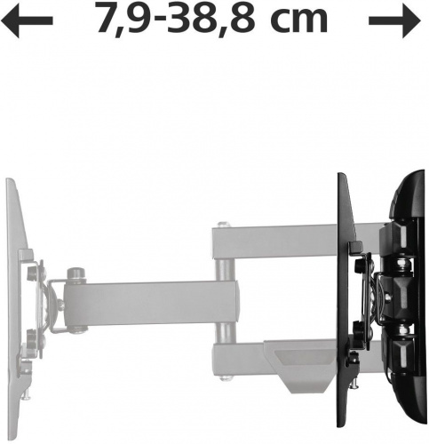 Кронштейн для телевизора Hama H-108713 черный 10"-48" макс.25кг настенный поворот и наклон фото 11