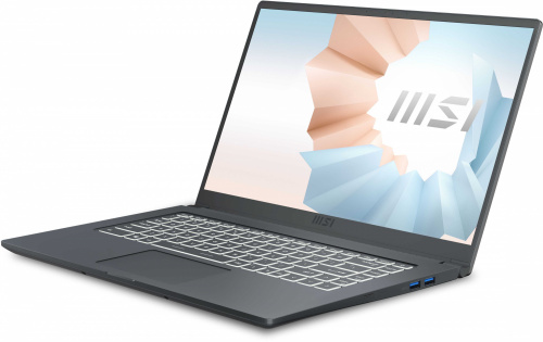 Ноутбук MSI Modern 15 A11SBU-835RU Core i7 1195G7 16Gb SSD512Gb NVIDIA GeForce MX450 2Gb 15.6" IPS FHD (1920x1080) Windows 10 grey WiFi BT Cam фото 4