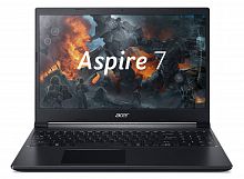 Ноутбук Acer Aspire 7 A715-75G-77UY Core i7 9750H/8Gb/SSD512Gb/NVIDIA GeForce GTX 1650 Ti 4Gb/15.6"/IPS/FHD (1920x1080)/Eshell/black/WiFi/BT/Cam