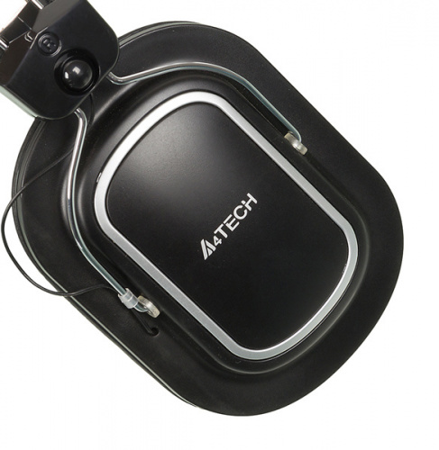 Наушники с микрофоном A4Tech HS-200 черный 2.2м мониторные оголовье фото 7