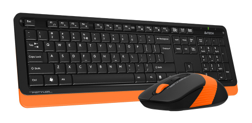 Клавиатура + мышь A4Tech Fstyler FG1010 клав:черный/оранжевый мышь:черный/оранжевый USB беспроводная Multimedia (FG1010 ORANGE) фото 4