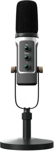 Микрофон проводной Оклик SM-800G 1.8м черный фото 2