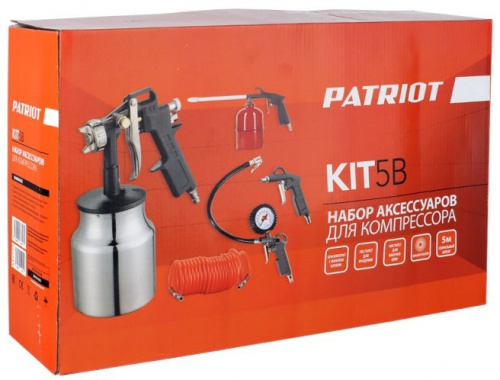 Набор пневмоинструментов Patriot KIT 5В компл.:5 предметов 450л/мин фото 2