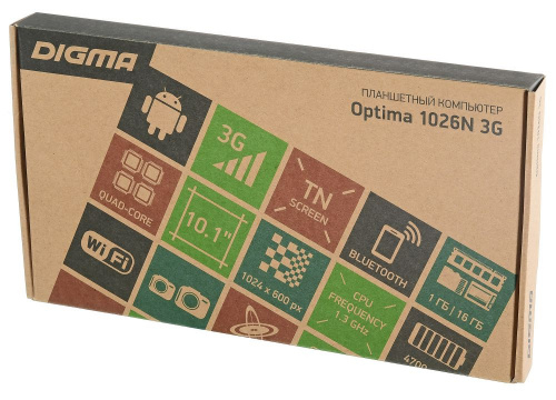 Планшет Digma Optima 1026N 3G SC7731G (1.3) 4C RAM1Gb ROM16Gb 10.1" TN 1024x600 3G Android 7.0 черный 0.3Mpix BT GPS WiFi Touch microSD 128Gb minUSB 4000mAh фото 7