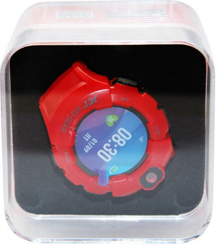 Смарт-часы Jet Kid Gear 50мм 1.44" TFT черный (GEAR RED+BLACK) фото 3