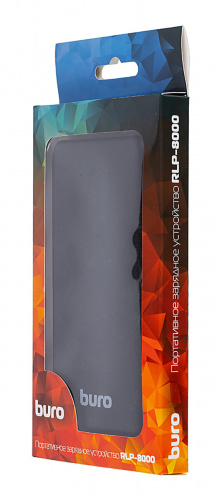 Мобильный аккумулятор Buro RLP-8000 Li-Pol 8000mAh 2A черный 1xUSB материал пластик фото 5