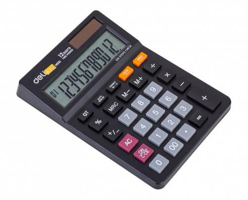 Калькулятор настольный Deli EM01320 черный 12-разр. фото 11