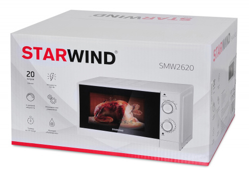 Микроволновая Печь Starwind SMW2620 20л. 700Вт белый фото 3