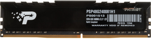 Память DDR4 8GB 2400MHz Patriot PSP48G240081H1 Signature RTL PC4-19200 CL17 DIMM 288-pin 1.2В single rank с радиатором Ret фото 3