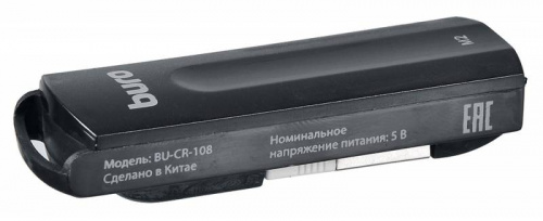 Устройство чтения карт памяти USB2.0 Buro BU-CR-108 черный фото 7