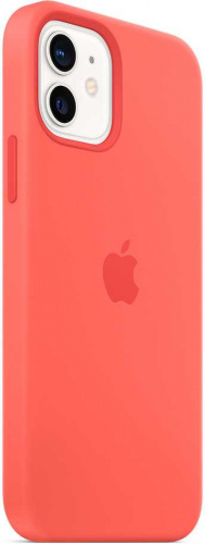 Чехол (клип-кейс) Apple для Apple iPhone 12/12 Pro Silicone Case with MagSafe розовый цитрус (MHL03ZE/A) фото 4