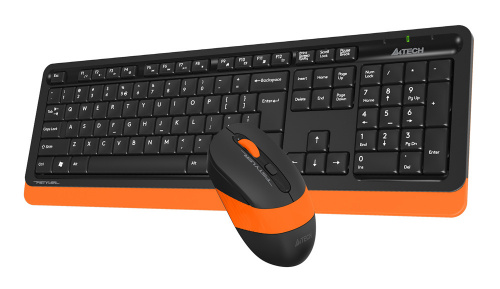 Клавиатура + мышь A4Tech Fstyler FG1010 клав:черный/оранжевый мышь:черный/оранжевый USB беспроводная Multimedia (FG1010 ORANGE) фото 3