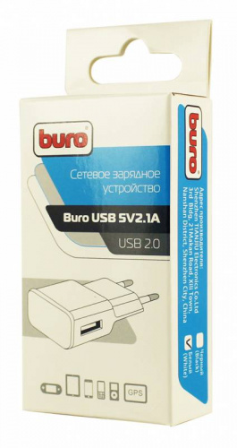 Сетевое зар./устр. Buro TJ-159w 10.5W 2.1A USB-A универсальное белый фото 3