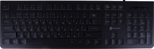 Клавиатура Оклик 440ML черный USB slim LED фото 10