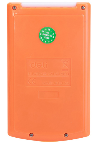 Калькулятор карманный Deli E39217/OR оранжевый 8-разр. фото 6