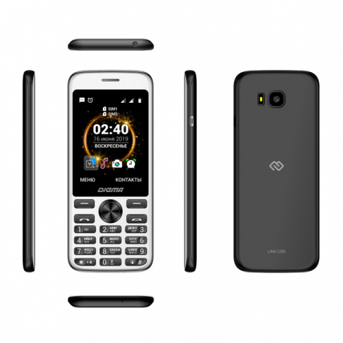 Мобильный телефон Digma C280 Linx 32Mb черный моноблок 2Sim 2.8" 240x320 0.3Mpix GSM900/1800 MP3 FM microSD max16Gb фото 3