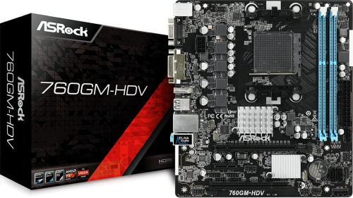 Материнская плата Asrock 760GM-HDV Soc-AM3+ AMD 760G 2xDDR3 mATX AC`97 6ch(5.1) GbLAN RAID+VGA+DVI+HDMI фото 3