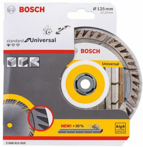 Диск алмазный по бет. Bosch Stf Universal (2608615059) d=125мм d(посад.)=22.23мм (угловые шлифмашины) фото 2
