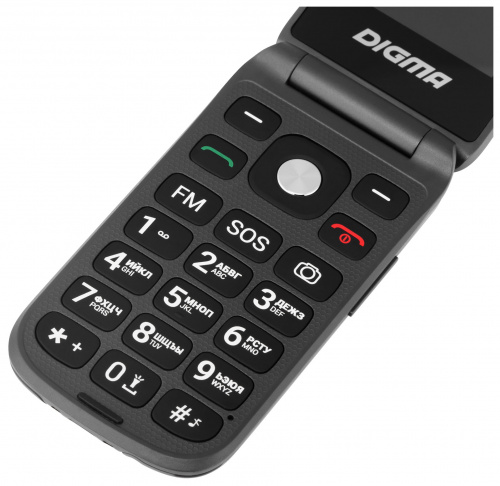 Мобильный телефон Digma VOX FS240 32Mb серый раскладной 2Sim 2.44" 240x320 0.08Mpix GSM900/1800 FM microSDHC max32Gb фото 14
