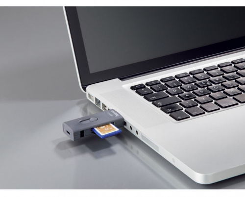 Устройство чтения карт памяти USB 3.0/Type C/OTG Hama 00135753 серый фото 2