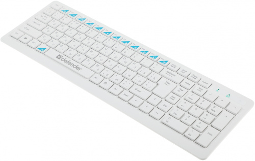 Клавиатура + мышь Defender Skyline 895 Nano клав:белый мышь:белый USB беспроводная фото 2