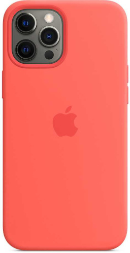 Чехол (клип-кейс) Apple для Apple iPhone 12 Pro Max Silicone Case with MagSafe розовый цитрус (MHL93ZE/A) фото 3