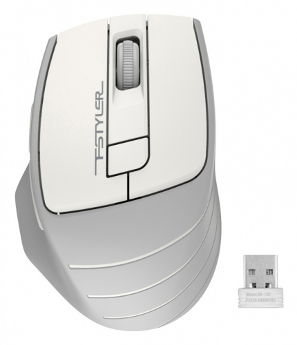Мышь A4Tech Fstyler FG30 белый/серый оптическая (2000dpi) беспроводная USB (6but) фото 8
