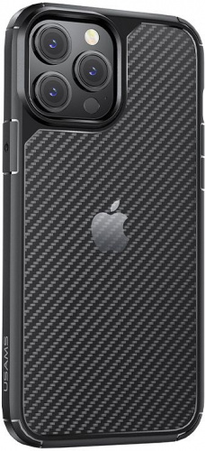Чехол (клип-кейс) для Apple iPhone 13 Carbon Design Usams US-BH773 черный (матовый) (УТ000028126) фото 4