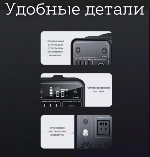 Мобильный аккумулятор Romoss R300 81600mAh 3.42A PD 3xUSB черный фото 8