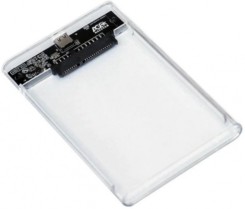 Внешний корпус для HDD/SSD AgeStar 3UB2P4C SATA III USB3.0 пластик прозрачный 2.5" фото 4