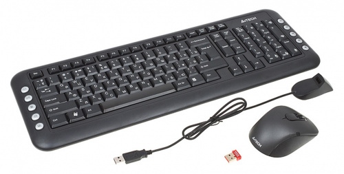 Клавиатура + мышь A4Tech V-Track 7200N клав:черный мышь:черный USB беспроводная Multimedia фото 2