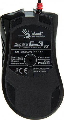 Мышь A4Tech Bloody V3 черный оптическая (3200dpi) USB3.0 (8but) фото 5