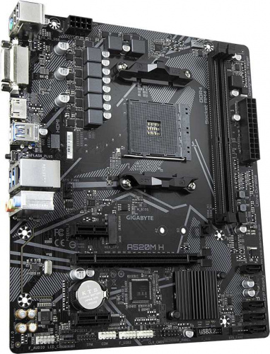 Материнская плата Gigabyte A520M H Soc-AM4 AMD A520 2xDDR4 mATX AC`97 8ch(7.1) GbLAN RAID+DVI+HDMI фото 4