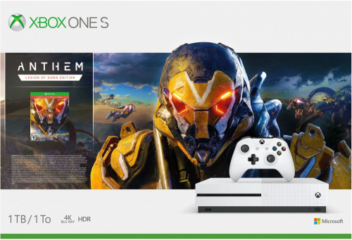 Игровая консоль Microsoft Xbox One S белый в комплекте: игра: Anthem фото 5
