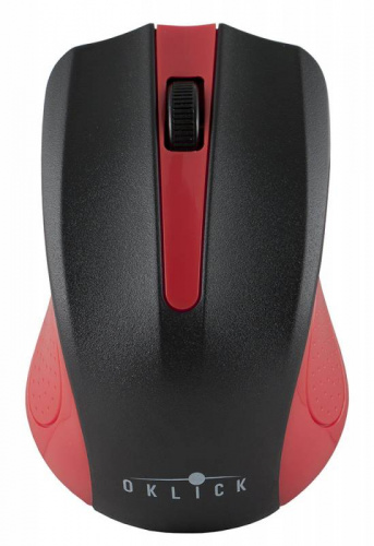 Мышь Оклик 485MW черный/красный оптическая (1600dpi) беспроводная USB для ноутбука (3but) фото 3