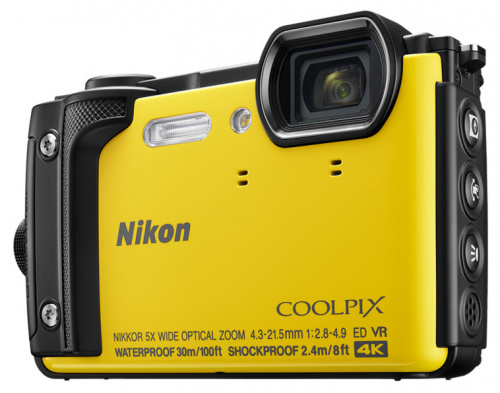 Фотоаппарат Nikon CoolPix W300 желтый 16Mpix Zoom5x 3" 4K 99Mb SDXC/SD/SDHC CMOS 1x2.3 50minF 30fr/s HDMI/KPr/DPr/WPr/FPr/WiFi/GPS/EN-EL12 фото 3