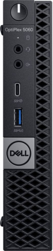 ПК Dell Optiplex 5060 Micro i3 8100T (3.1)/4Gb/SSD128Gb/UHDG 630/Windows 10 Professional Single Language 64/GbitEth/WiFi/BT/90W/клавиатура/мышь/черный фото 2