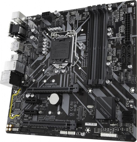 Материнская плата Gigabyte H370M DS3H Soc-1151v2 Intel H370 4xDDR4 mATX AC`97 8ch(7.1) GbLAN RAID+VGA+DVI+HDMI+DP фото 5