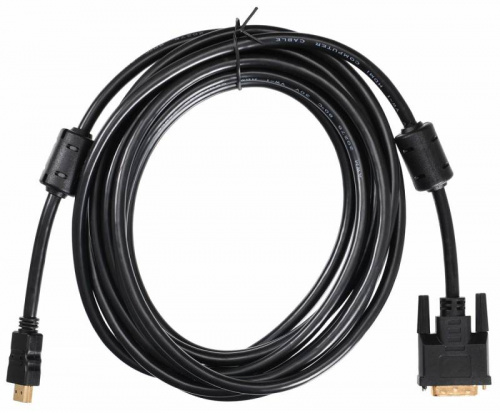 Кабель Buro HDMI (m) DVI-D (m) 5м (HDMI-19M-DVI-D-5M) феррит.кольца черный фото 4