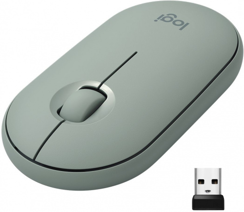 Мышь Logitech Pebble M350 зеленый оптическая (1000dpi) silent беспроводная BT/Radio USB для ноутбука (2but) фото 7