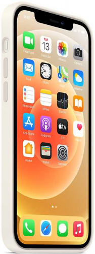 Чехол (клип-кейс) Apple для Apple iPhone 12/12 Pro Silicone Case with MagSafe белый (MHL53ZE/A) фото 4