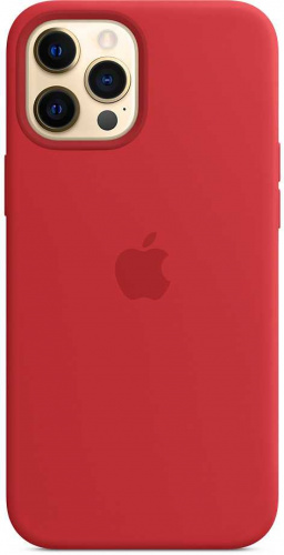 Чехол (клип-кейс) Apple для Apple iPhone 12 Pro Max Silicone Case with MagSafe красный (MHLF3ZE/A) фото 2