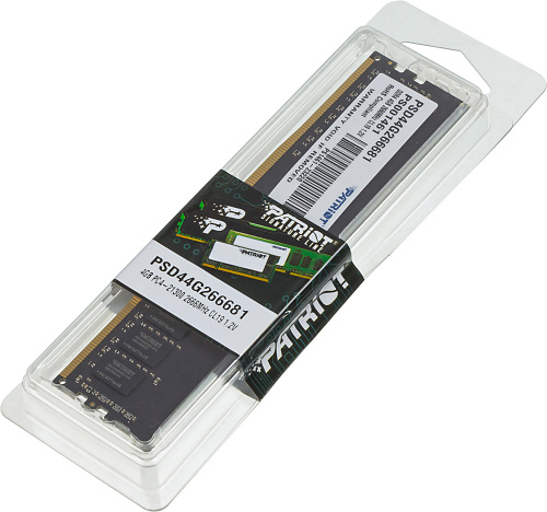 Память DDR4 4GB 2666MHz Patriot PSD44G266681 Signature RTL PC4-21300 CL19 DIMM 288-pin 1.2В single rank Ret фото 2