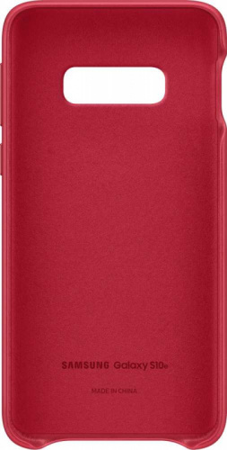 Чехол (клип-кейс) Samsung для Samsung Galaxy S10e Leather Cover красный (EF-VG970LREGRU) фото 3