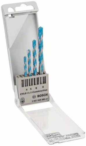 Набор сверл Bosch CYL-9 MultiConstruction (2607018285) универсал. (4пред.) для дрелей